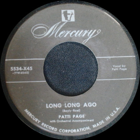 Patti Page - The Tennessee Waltz / Long Long Ago side B