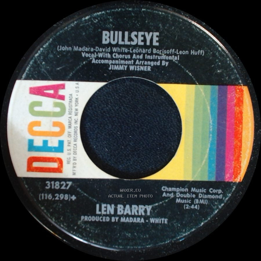 Len Barry - Bullseye / Unknown Title B side A