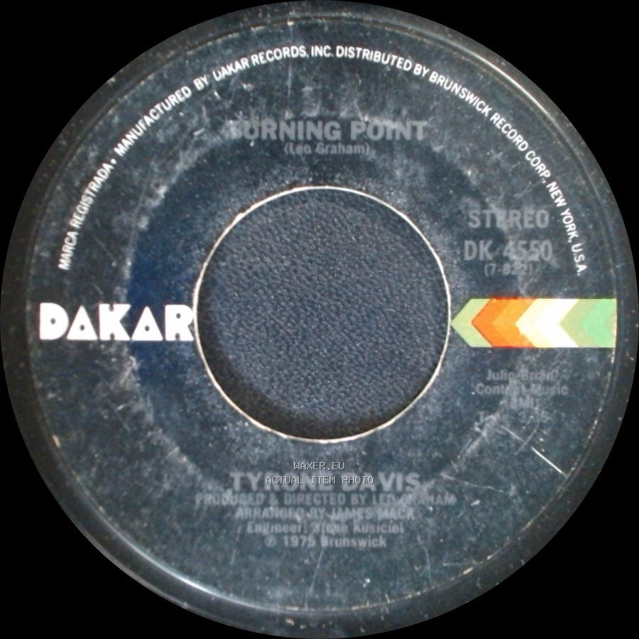 Tyrone Davis - Burning Point / Don't Let It Be Too Late side A