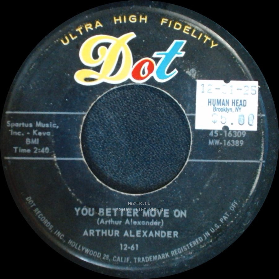 Arthur Alexander - You Better Move On / A Shot Of Rhythm And Blues side A