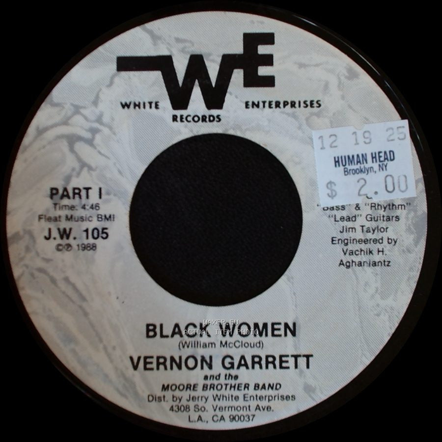 Vernon Garrett And The Moore Brother Band - Black Women / Black Women side A