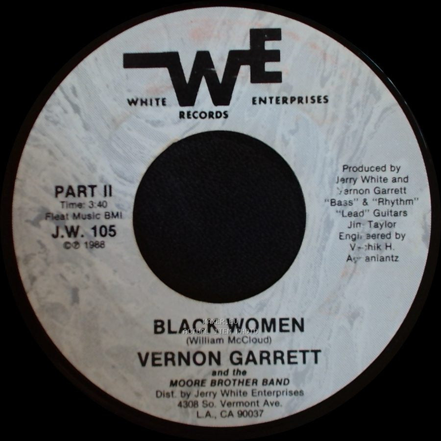 Vernon Garrett And The Moore Brother Band - Black Women / Black Women side B