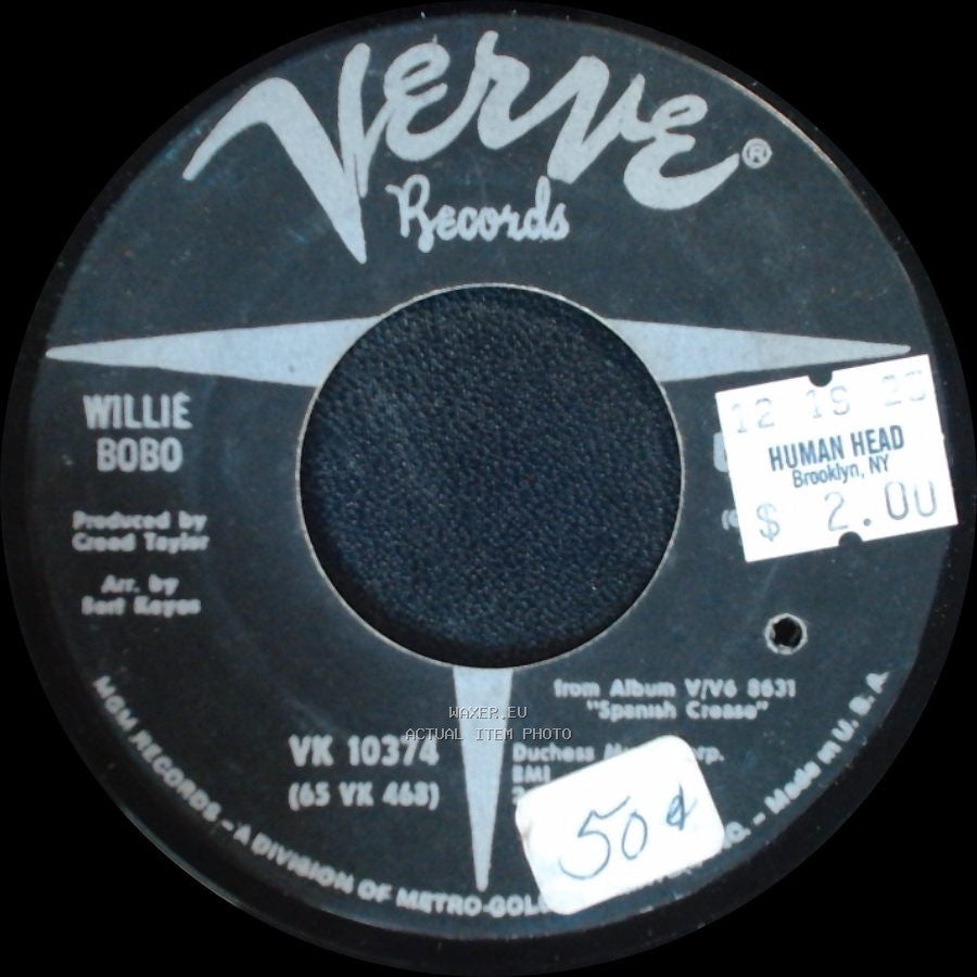 Willie Bobo - Unknown Title A / Hurt So Bad side A