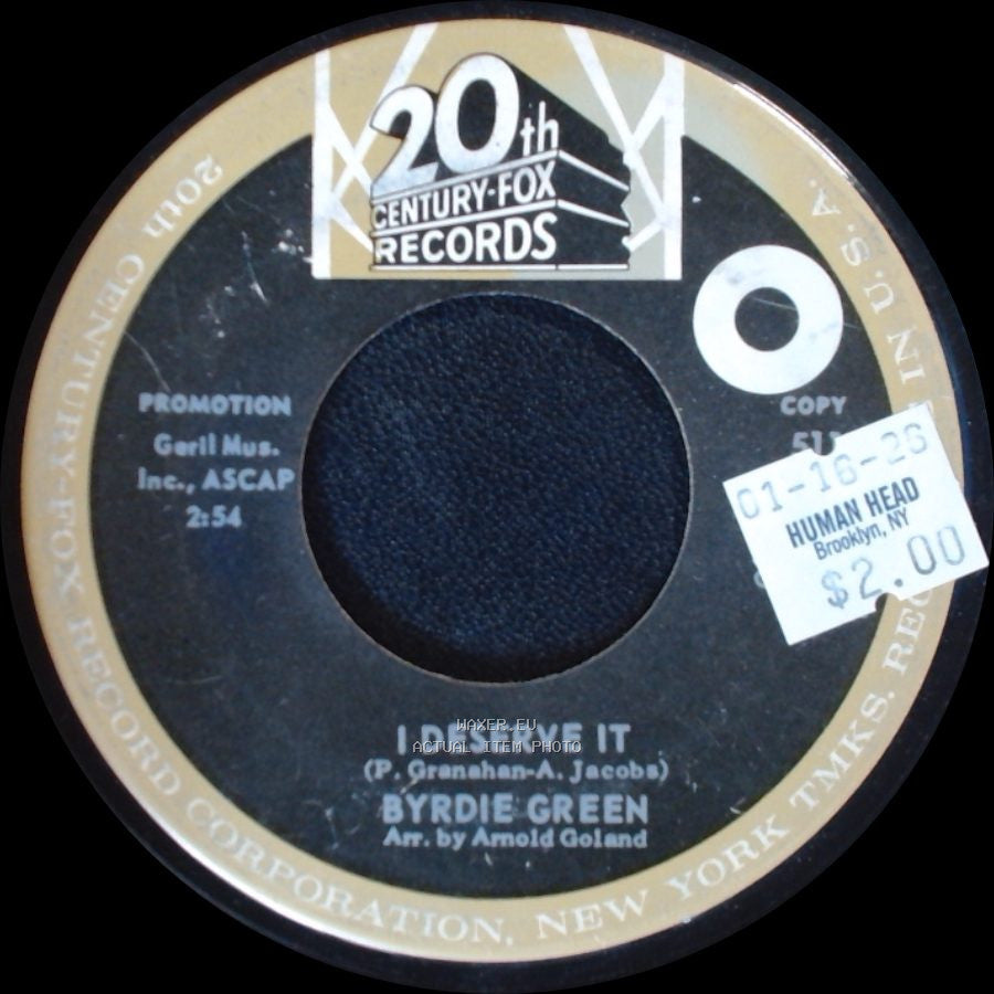 Byrdie Green - I Deserve It / I Found My Place side A