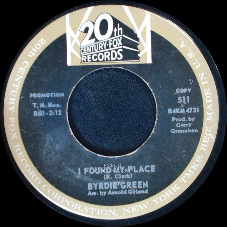 Byrdie Green - I Deserve It / I Found My Place side B