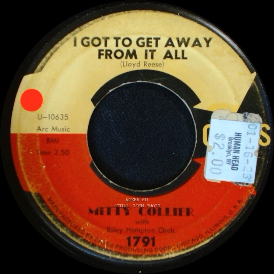 Metty Collier / Mitty Collier - I Got To Get Away From It All / I've Got Love side A