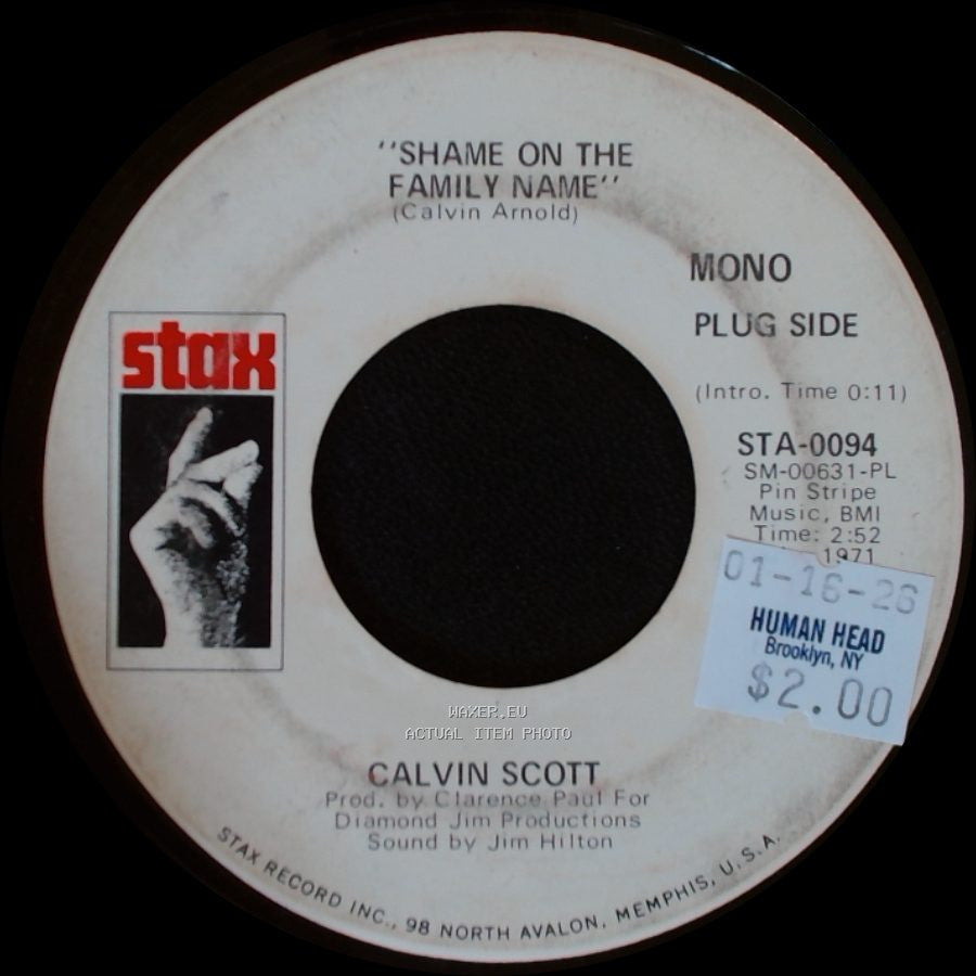 Calvin Scott - Shame On The Family Name / Shame On The Family Name side A