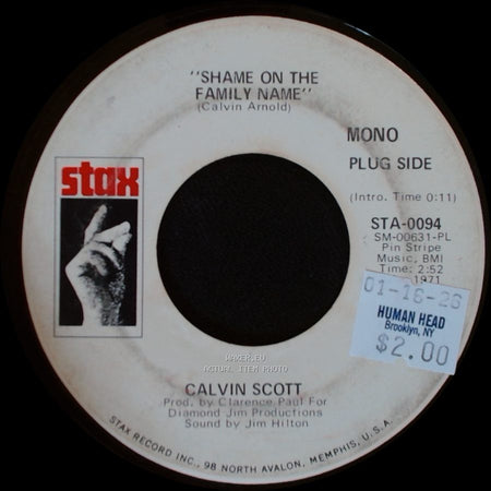 Calvin Scott - Shame On The Family Name / Shame On The Family Name side A