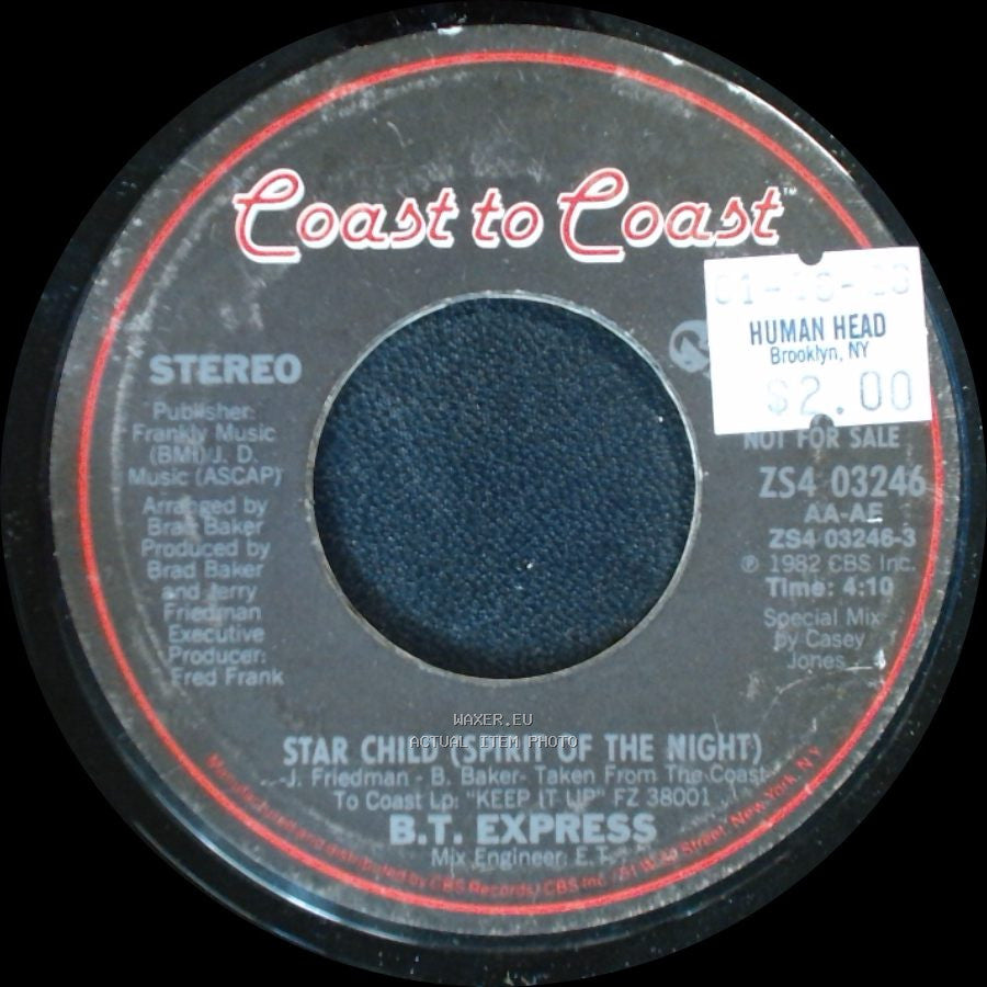 B.T. Express - Star Child (Spirit Of The Night) / Star Child (Spirit Of The Night) side A