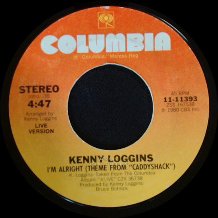 Kenny Loggins - I'm Alright (Theme From "Caddyshack") / I'm Alright (Theme From "Caddyshack") side B