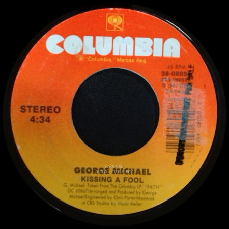 George Michael - Kissing A Fool (Instrumental) / Kissing A Fool side B