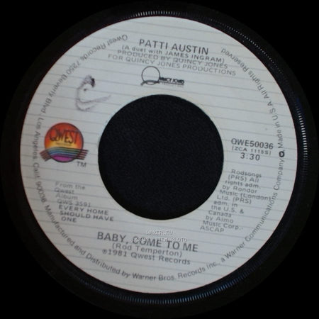 Patti Austin - Solero / Baby, Come To Me side B