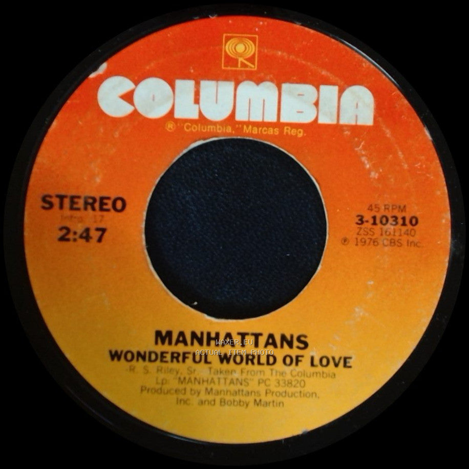 Manhattans - Wonderful World Of Love / Unknown Title B side A