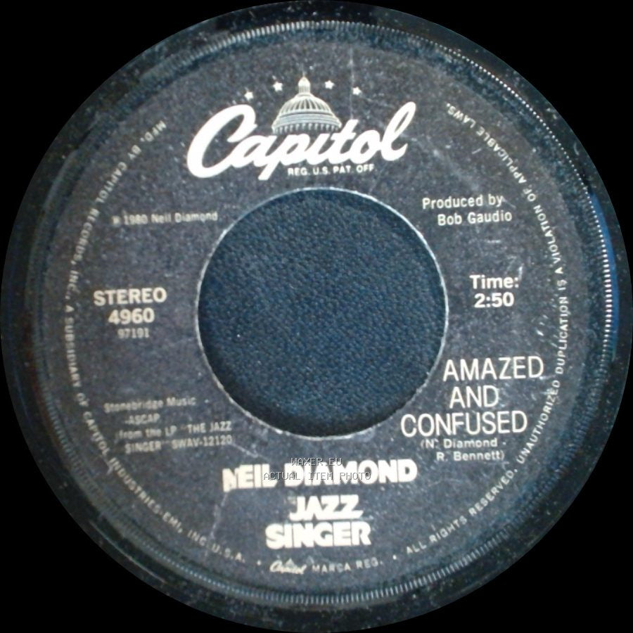 Neil Diamond - Hello Again / Amazed And Confused side B