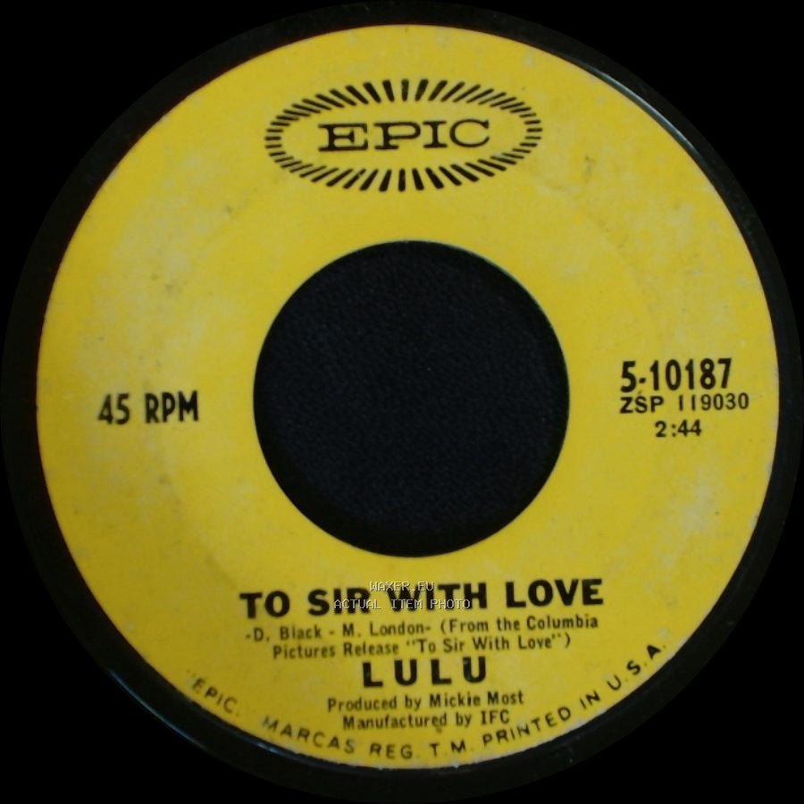 Lulu - To Sir With Love / The Boat That I Row side A