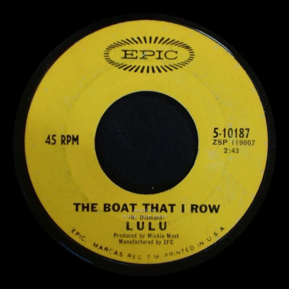 Lulu - To Sir With Love / The Boat That I Row side B