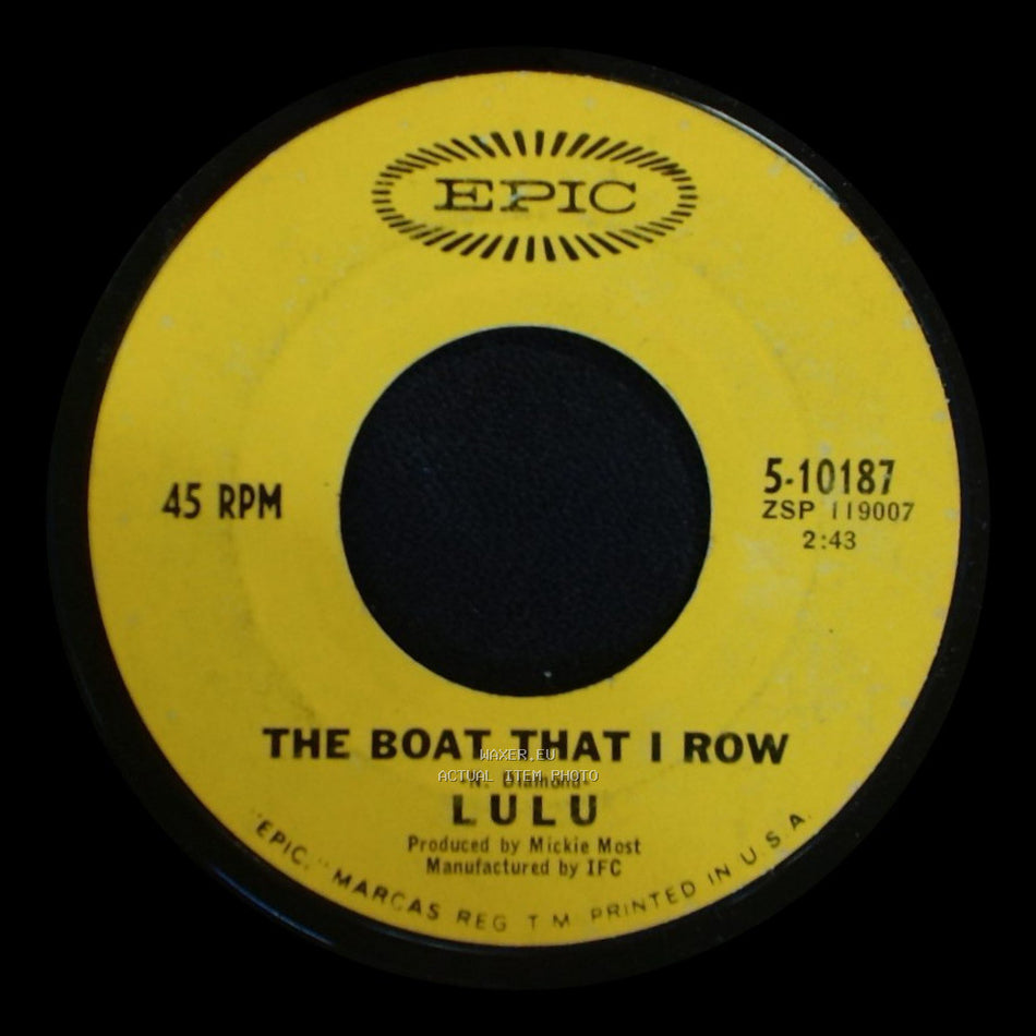 Lulu - To Sir With Love / The Boat That I Row side B