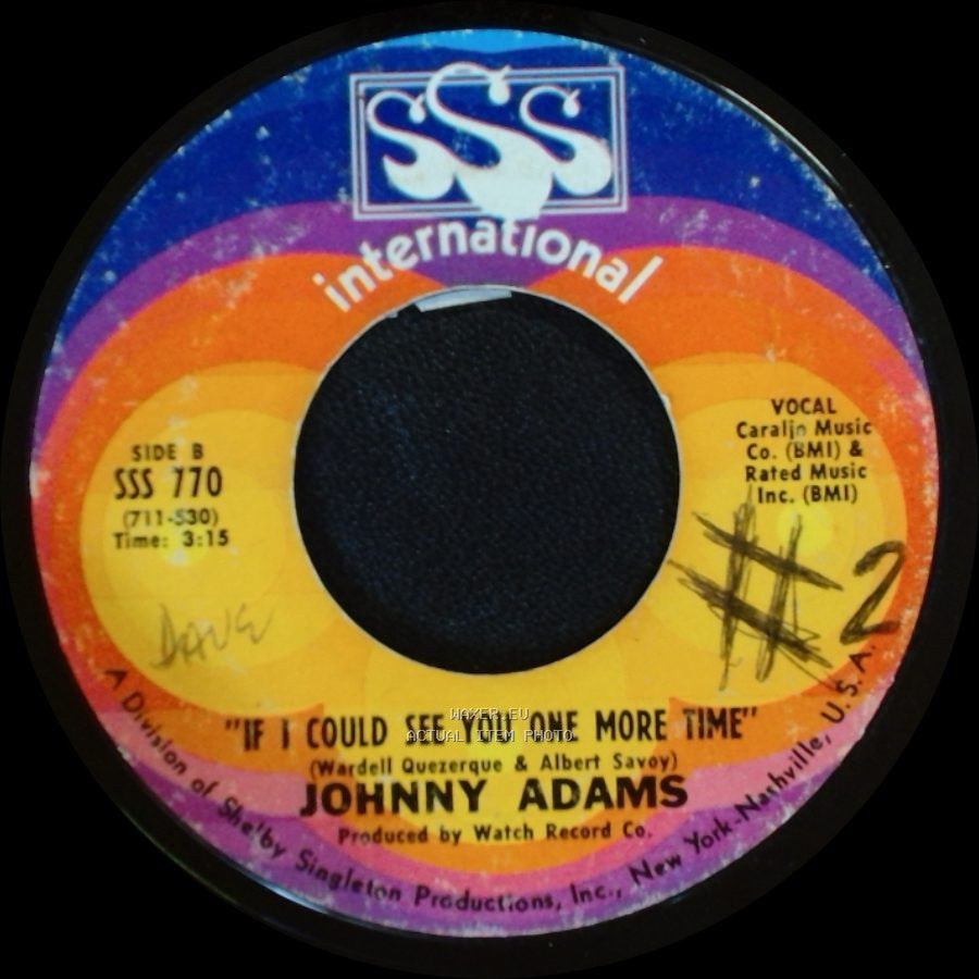 Johnny Adams - Reconsider Me / If I Could See You One More Time side B