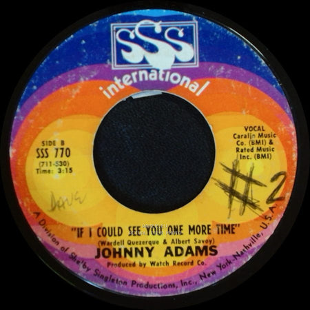 Johnny Adams - Reconsider Me / If I Could See You One More Time side B