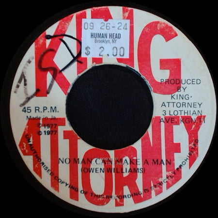 Unknown Artist - Version / No Man Can Make A Man (Owen Williams) side B