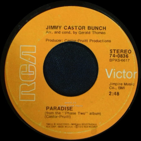 Jimmy Castor Bunch - Paradise / The First Time Ever I Saw Your Face side A