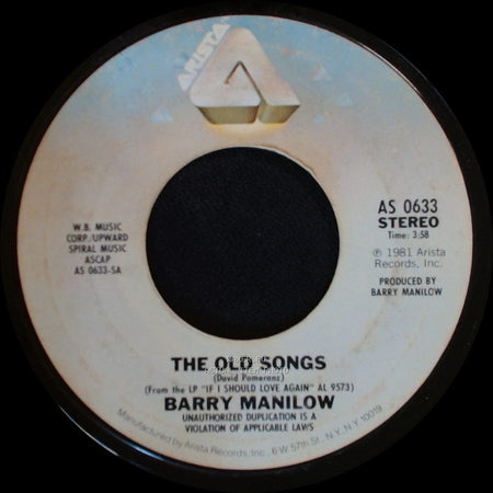 Barry Manilow - The Old Songs / Don't Fall In Love With Me side A