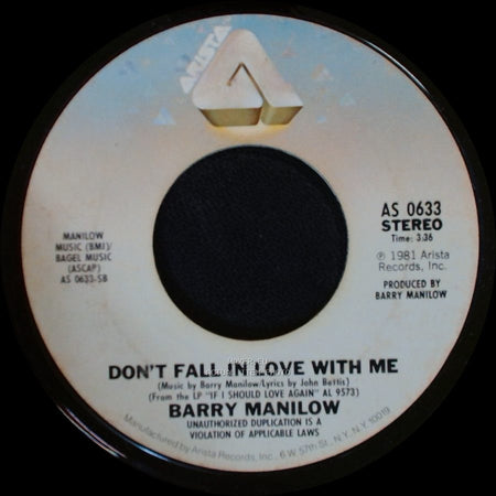 Barry Manilow - The Old Songs / Don't Fall In Love With Me side B
