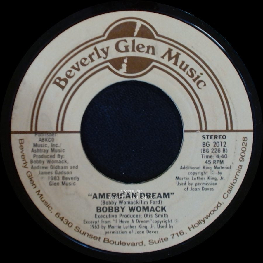 Bobby Womack And Patti Labelle / Bobby Womack - Love Has Finally Come At Last / American Dream side B