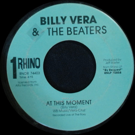 Billy Vera & The Beaters - I Can Take Care Of Myself / At This Moment side B