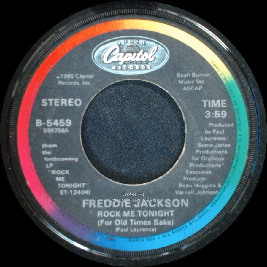 Freddie Jackson - Rock Me Tonight (For Old Times Sake) / Rock Me Tonight (Groove Version) side A