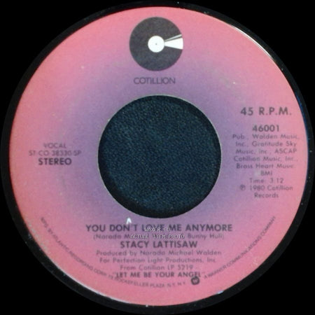 Stacy Lattisaw - You Don't Love Me Anymore / Let Me Be Your Angel side A