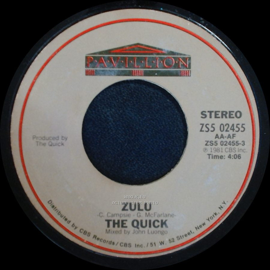 The Quick - Zulu (Instrumental Version) / Zulu side B