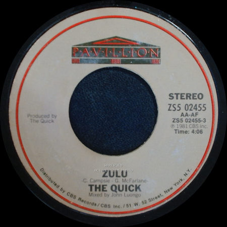 The Quick - Zulu (Instrumental Version) / Zulu side B