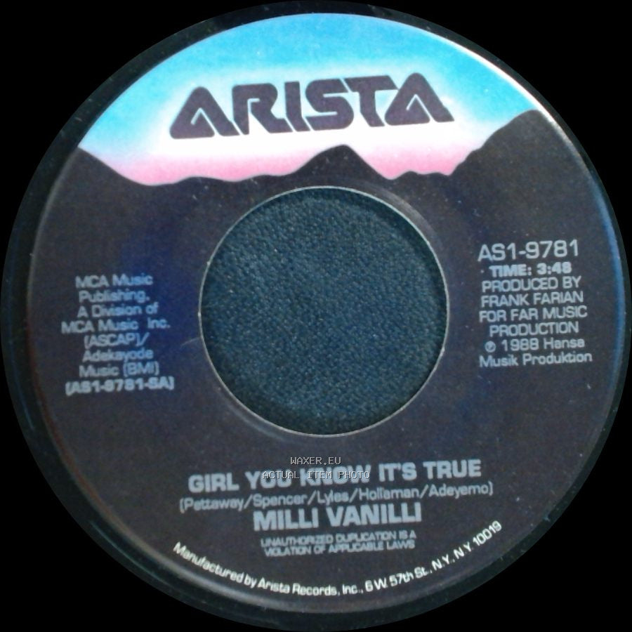 Milli Vanilli - Girl You Know It's True / Magic Touch side A