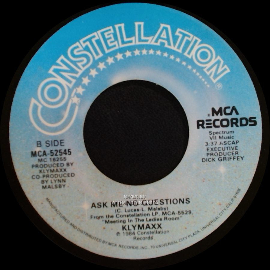 Klymaxx - Meeting In The Ladies Room / Ask Me No Questions side B