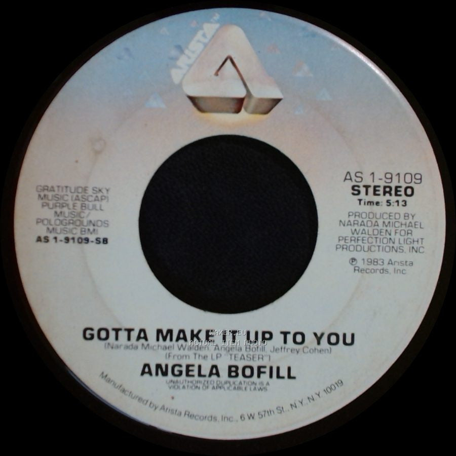 Angela Bofill - Gotta Make It Up To You / I'm On Your Side side A