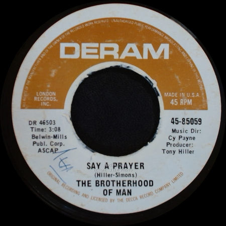 The Brotherhood Of Man - Say A Prayer / United We Stand side A