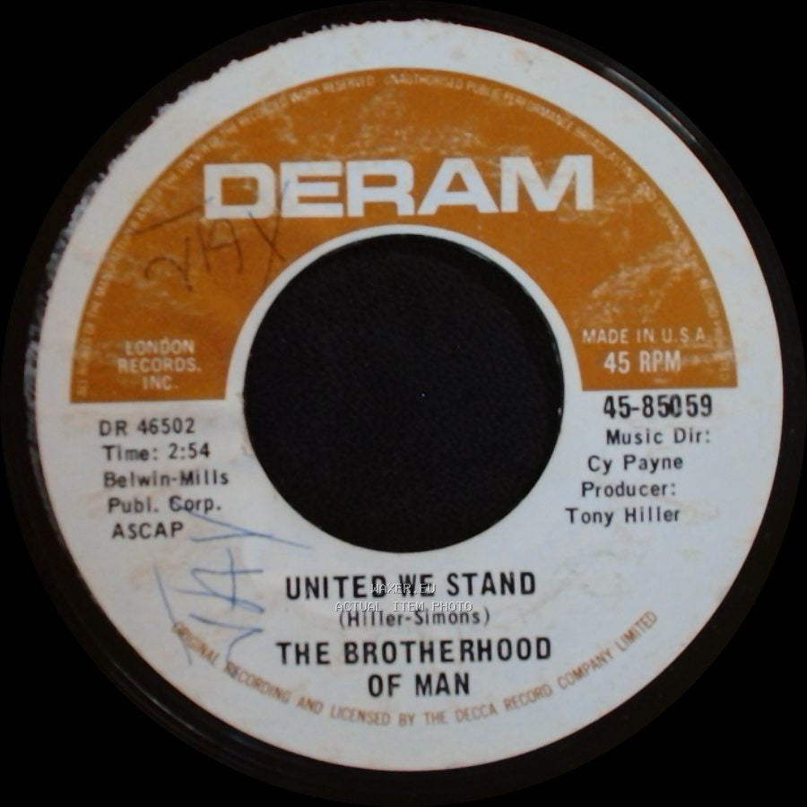 The Brotherhood Of Man - Say A Prayer / United We Stand side B