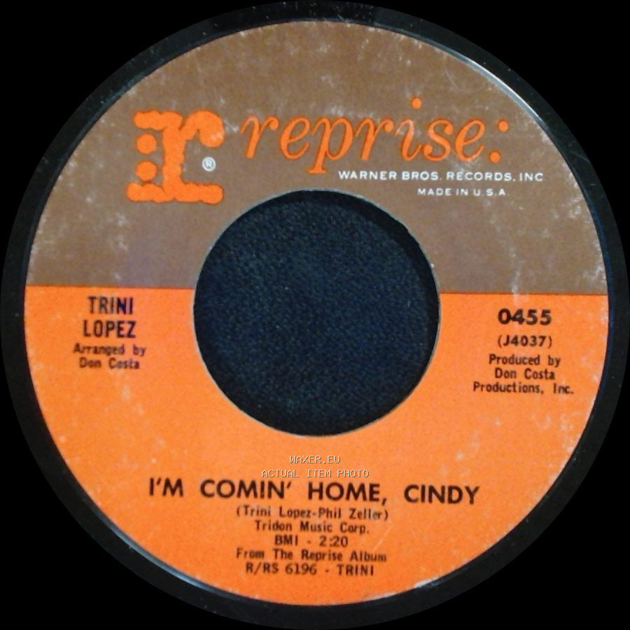 Trini Lopez - I'm Comin' Home, Cindy / The 32Nd Of May side A
