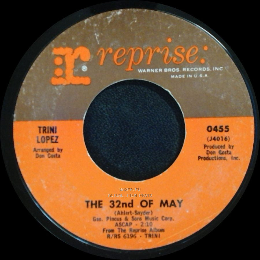 Trini Lopez - I'm Comin' Home, Cindy / The 32Nd Of May side B