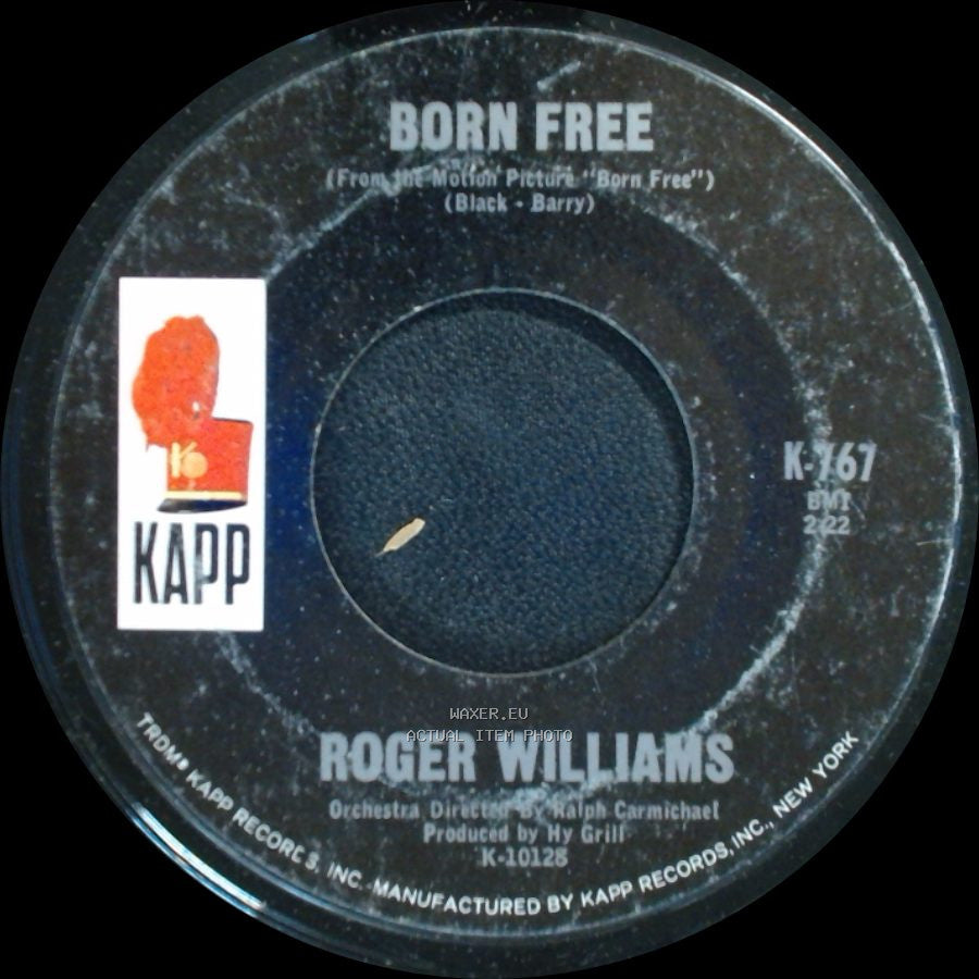 Roger Williams - Jimmie's Train / Born Free side B