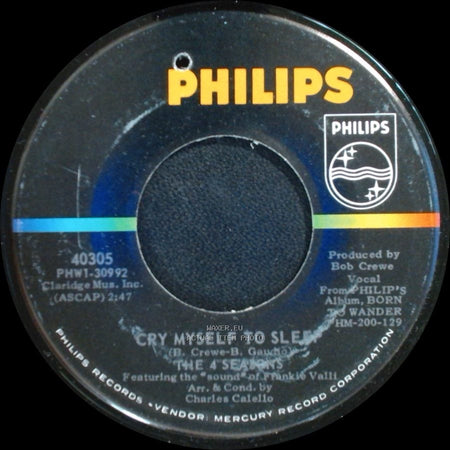 The 4 Seasons - Girl Come Running / Cry Myself To Sleep side B