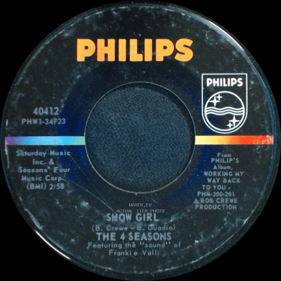 The 4 Seasons - Tell It To The Rain / Show Girl side B
