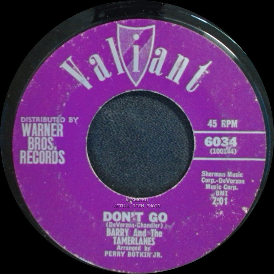 Barry And The Tamerlanes - I Wonder What She's Doing Tonight / Don't Go side B