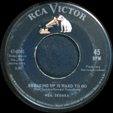 Neil Sedaka - As Long As I Live / Breaking Up Is Hard To Do side B