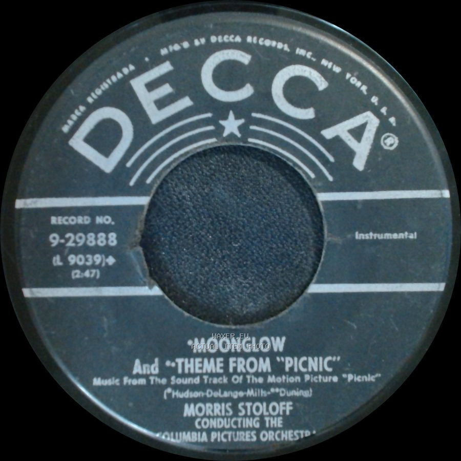 George Duning / Morris Stoloff Conducting The Columbia Pictures Orchestra - Theme From "Picnic" / Moonglow And Theme From "Picnic" side B