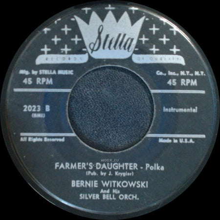 Bernie Witkowski And His Silver Bell Orch. - The Polka Hop / Farmer's Daughter - Polka side B