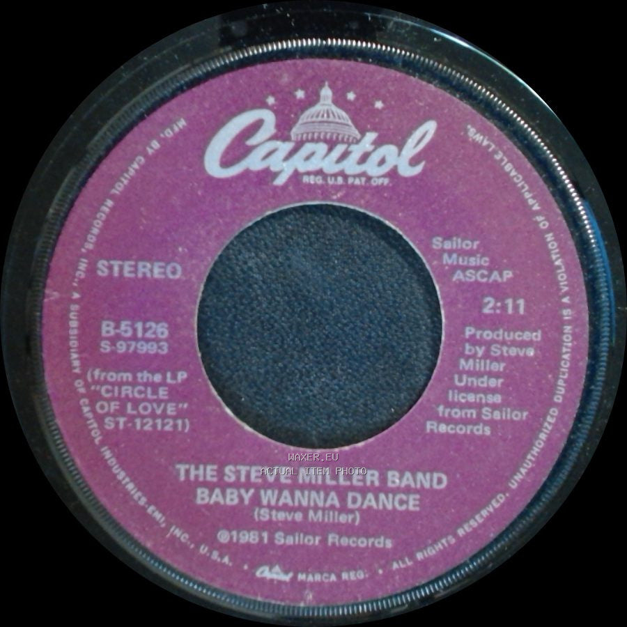 The Steve Miller Band - Abracadabra / Baby Wanna Dance side B