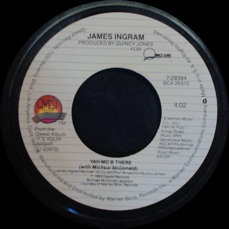James Ingram - Come A Da Machine (To Take A My Place) / Yah Mo B There side B