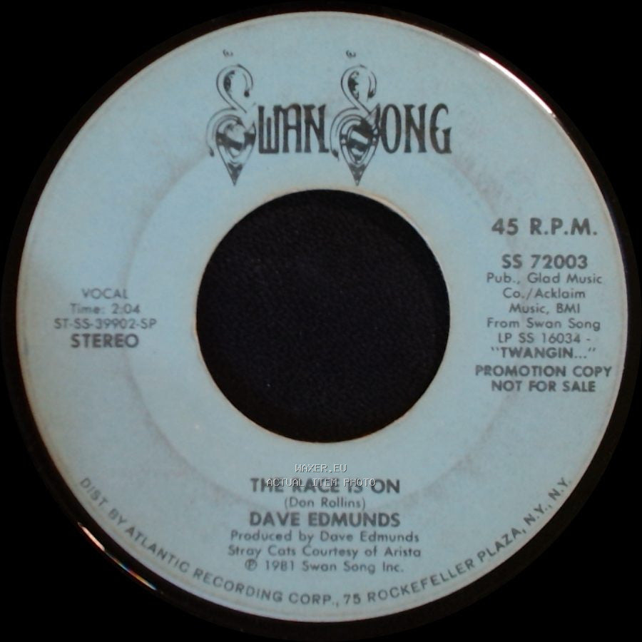 Dave Edmunds - Singin' The Blues / The Race Is On side B